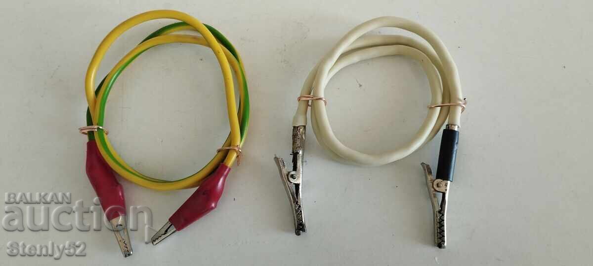 2 бр шунтиращи кабели с клеми крокодил 2.5 кв.