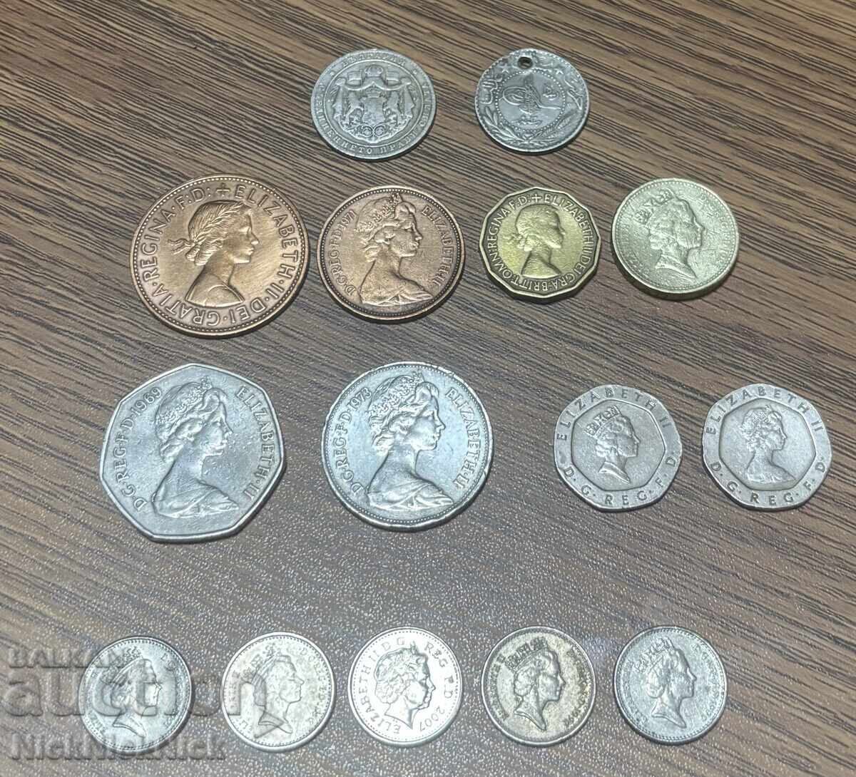 Monede Anglia (+1 Bulgară + 1 Turcească) cu preț € 4.14 | 8.10 BGN