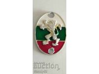 Μικρό πλακέτα λιονταράκι με σημαία σμάλτο