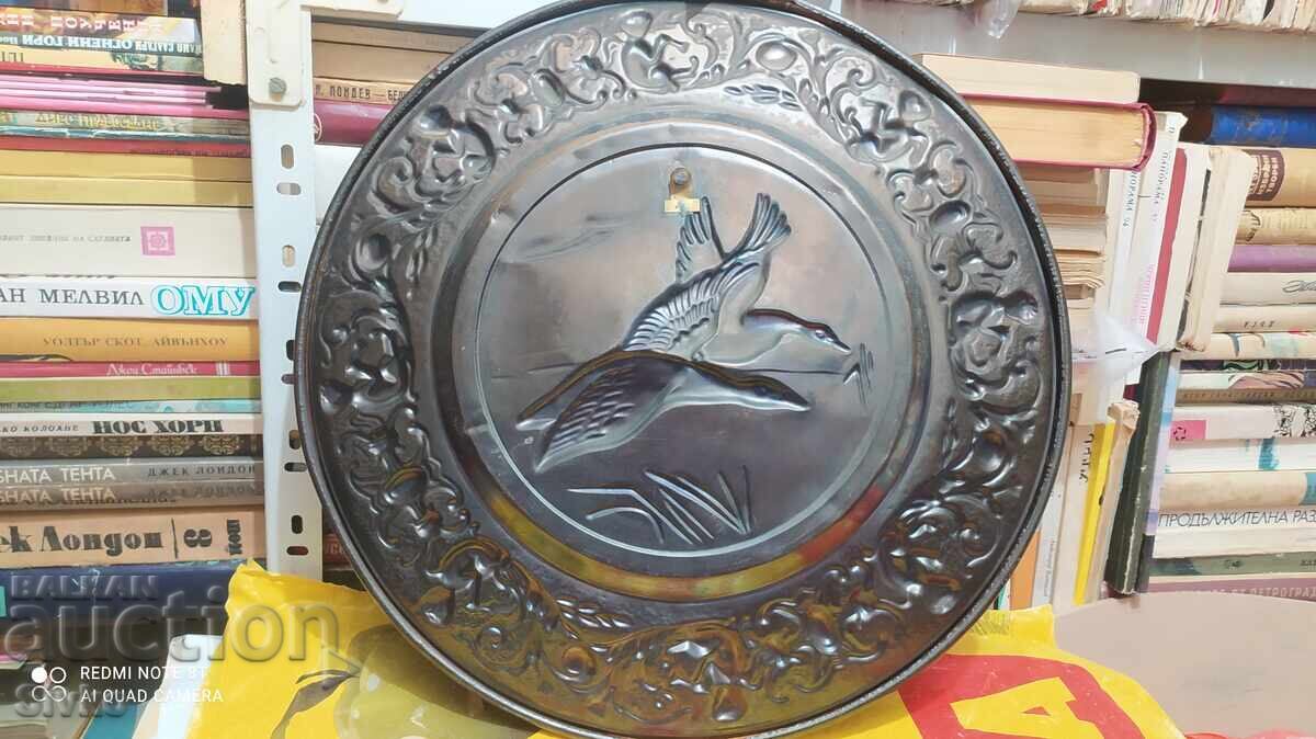 Panou, farfurie, scenă de vânătoare, cupru, mare - 5 Panou, farfurie, scenă de vânătoare, cupru, mare - 5