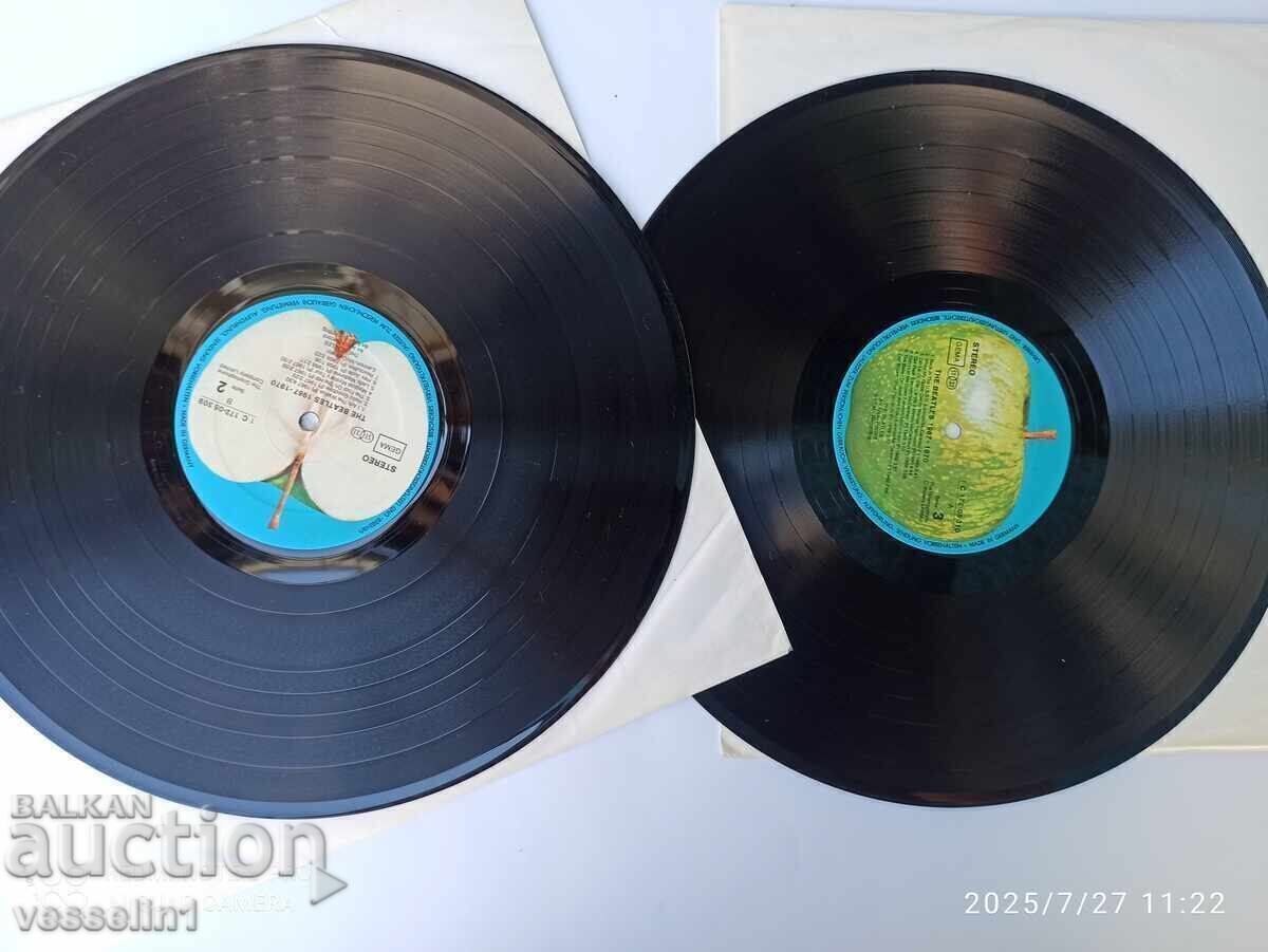 Livrarea 2 discuri de vinil vechi The Beatles vinil Beatles disc