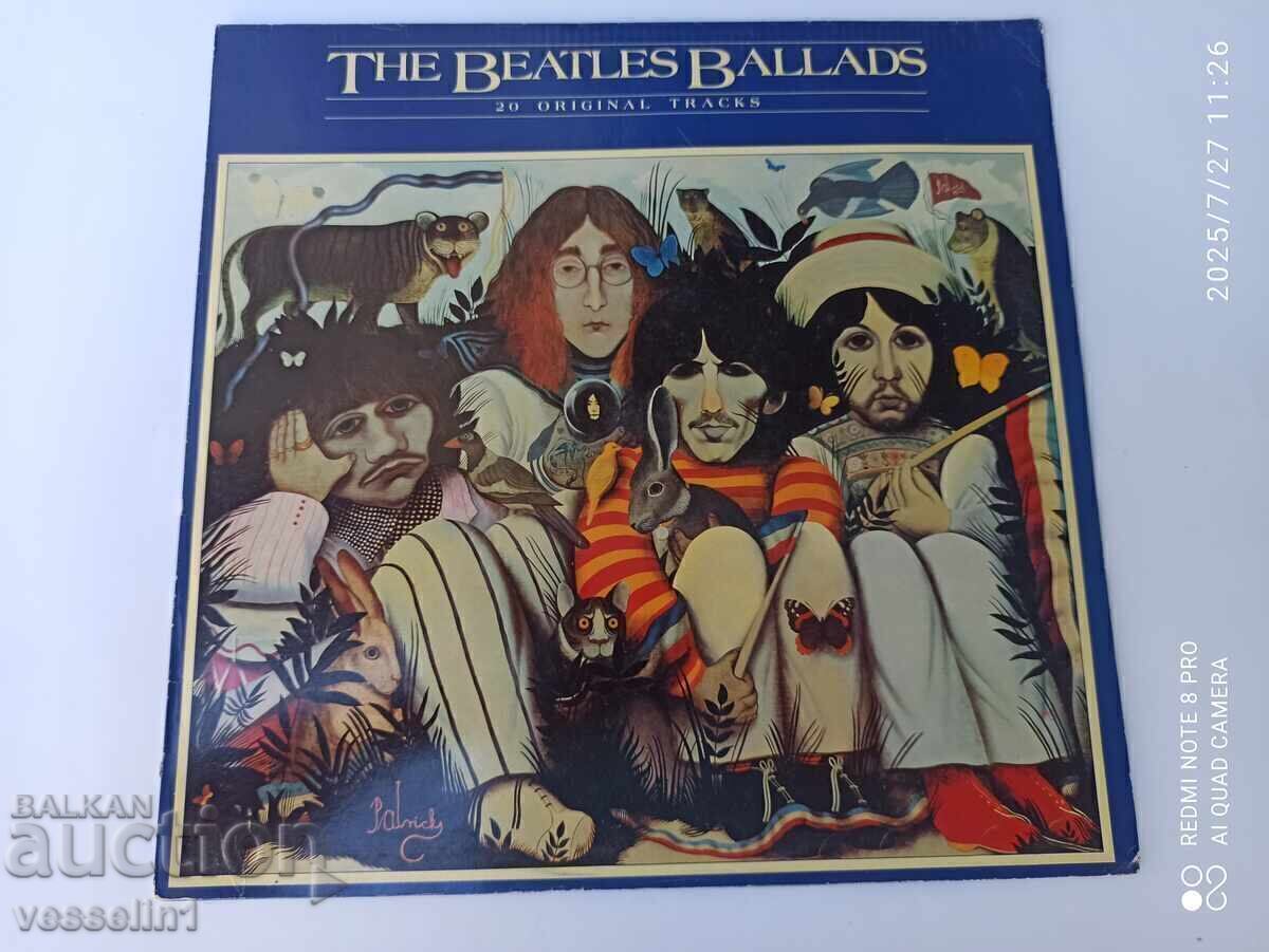 Old gramophone record of The Beatles vinyl Beatles record