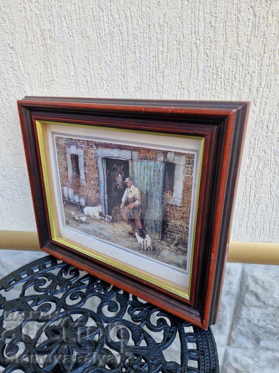 Υπέροχος βελγικός αυθεντικός αντίκα πίνακας ζωγραφικής - 5