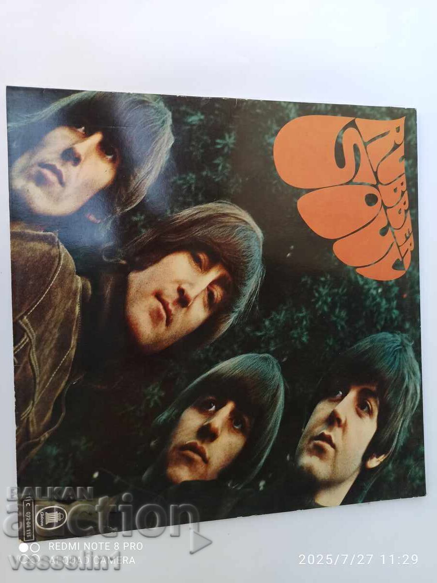 Old gramophone record of The Beatles vinyl Beatles record