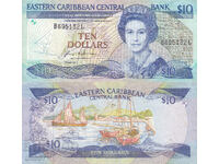 tino37- CARAIBELE DE EST (Saint Lucia) - 10 DOLARI - 1985/93