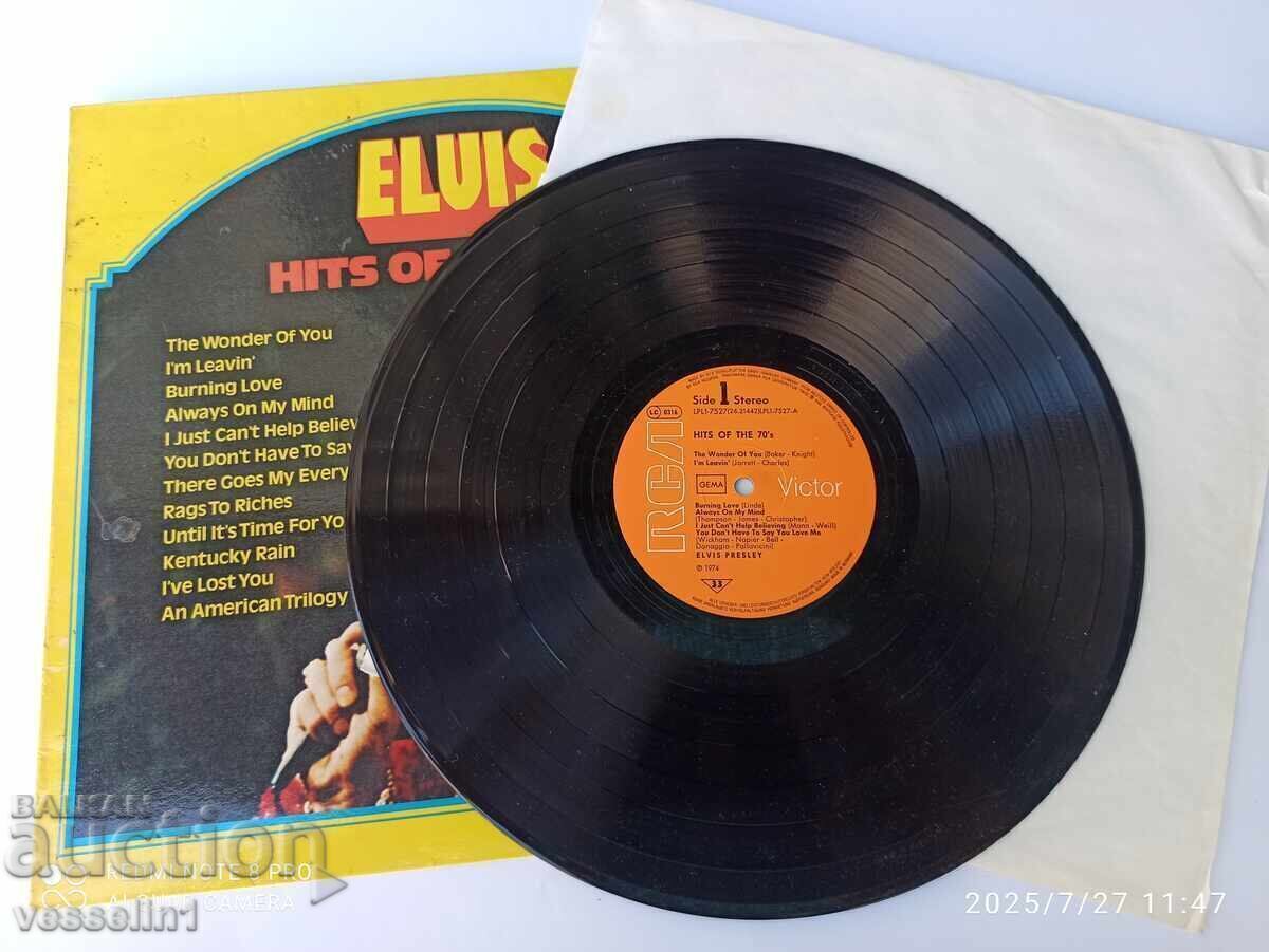 Auction  Old Elvis gramophone record vinyl record