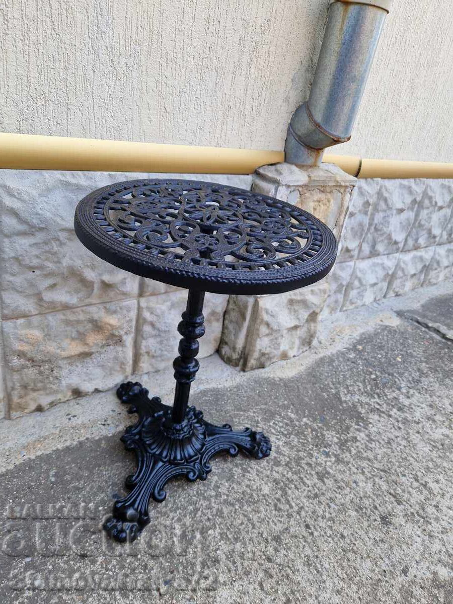 Υπέροχο αντίκα μεταλλικό βοηθητικό τραπεζάκι κήπου - 5