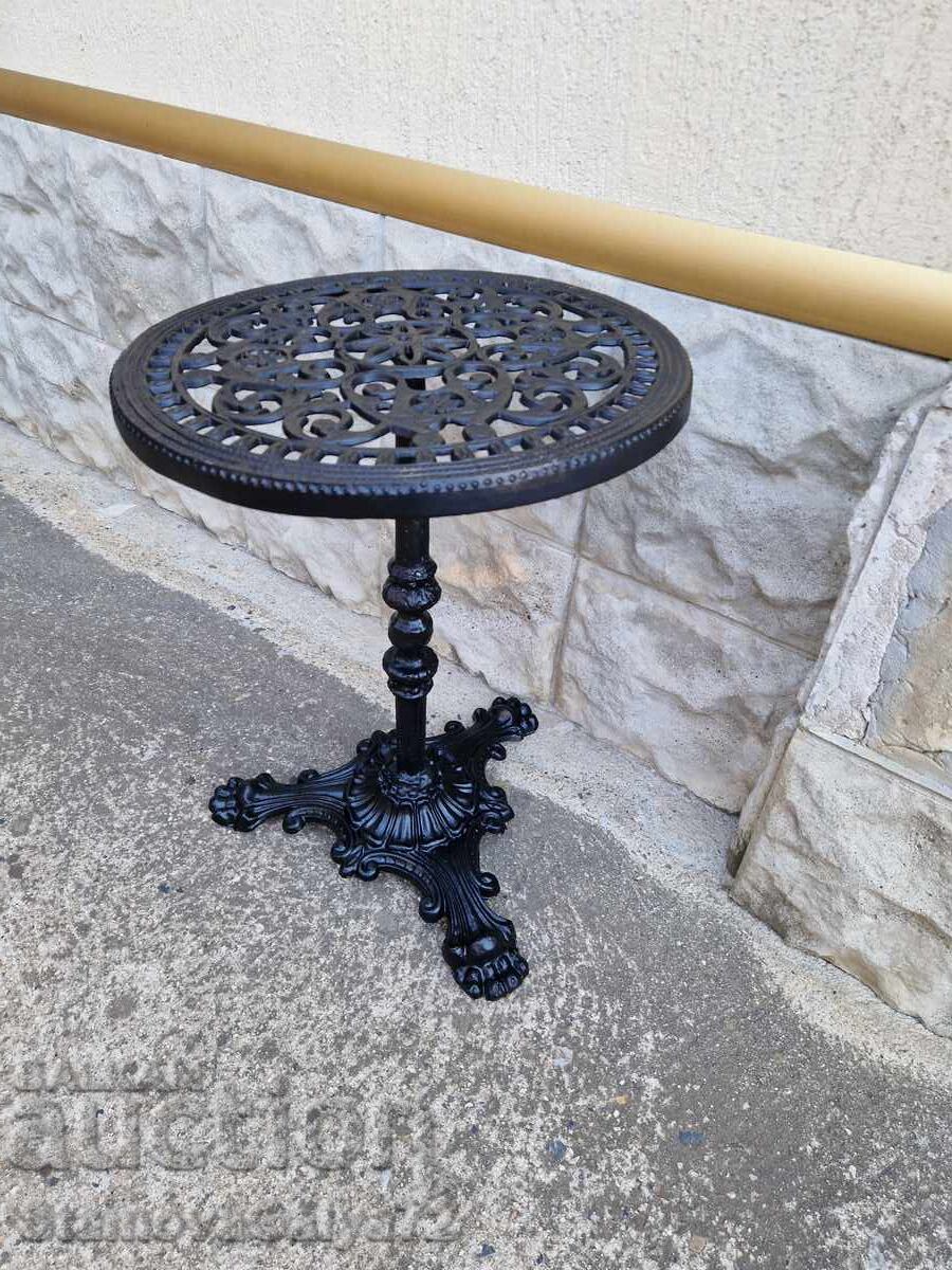 Υπέροχο αντίκα μεταλλικό βοηθητικό τραπεζάκι κήπου - 6