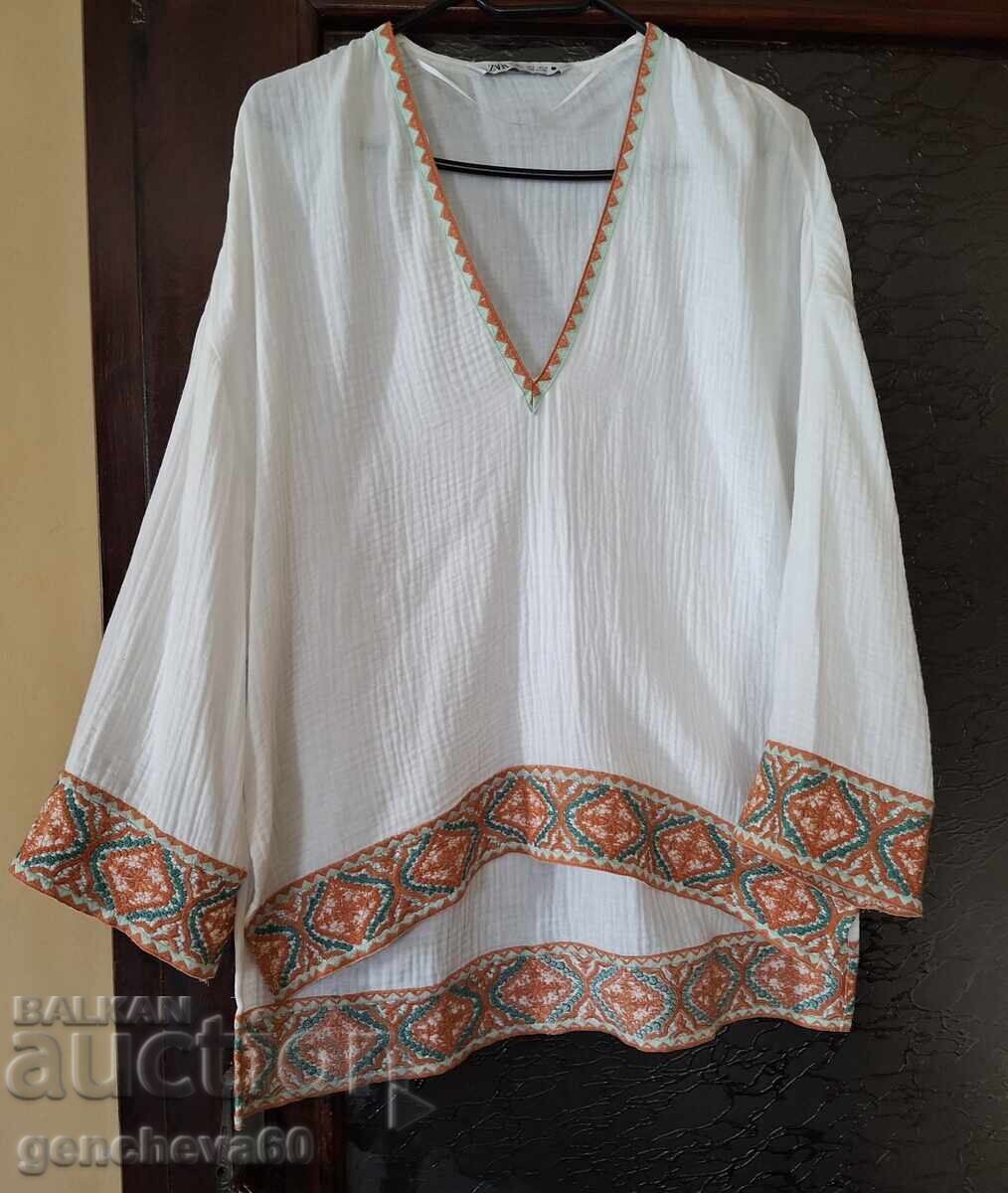 Όμορφη μπλούζα ZARA με μηχανική κέντημα - 6