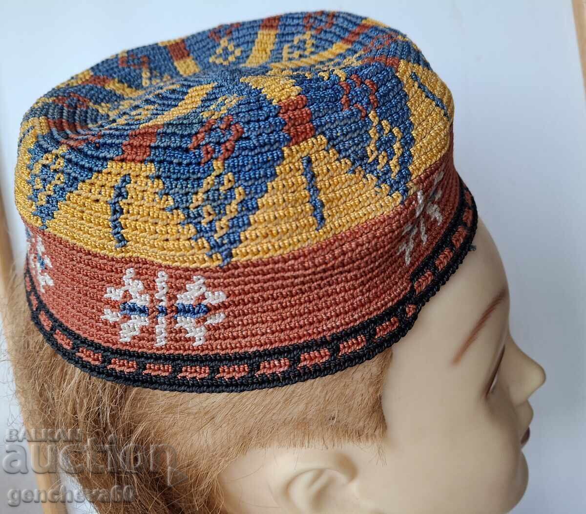 Căciulă țesută manual, vintage - 6