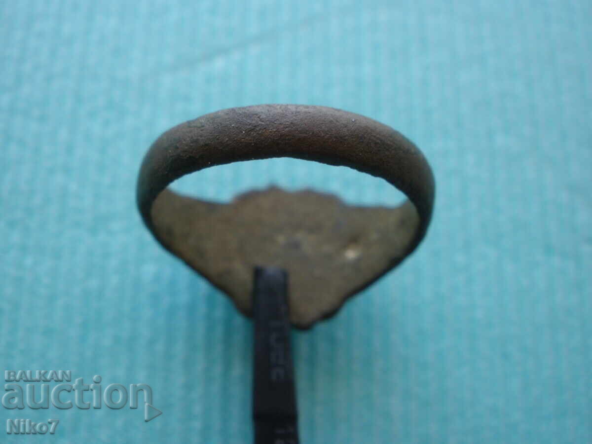 Старинен,бронзов пръстен от 1912 година. - 6
