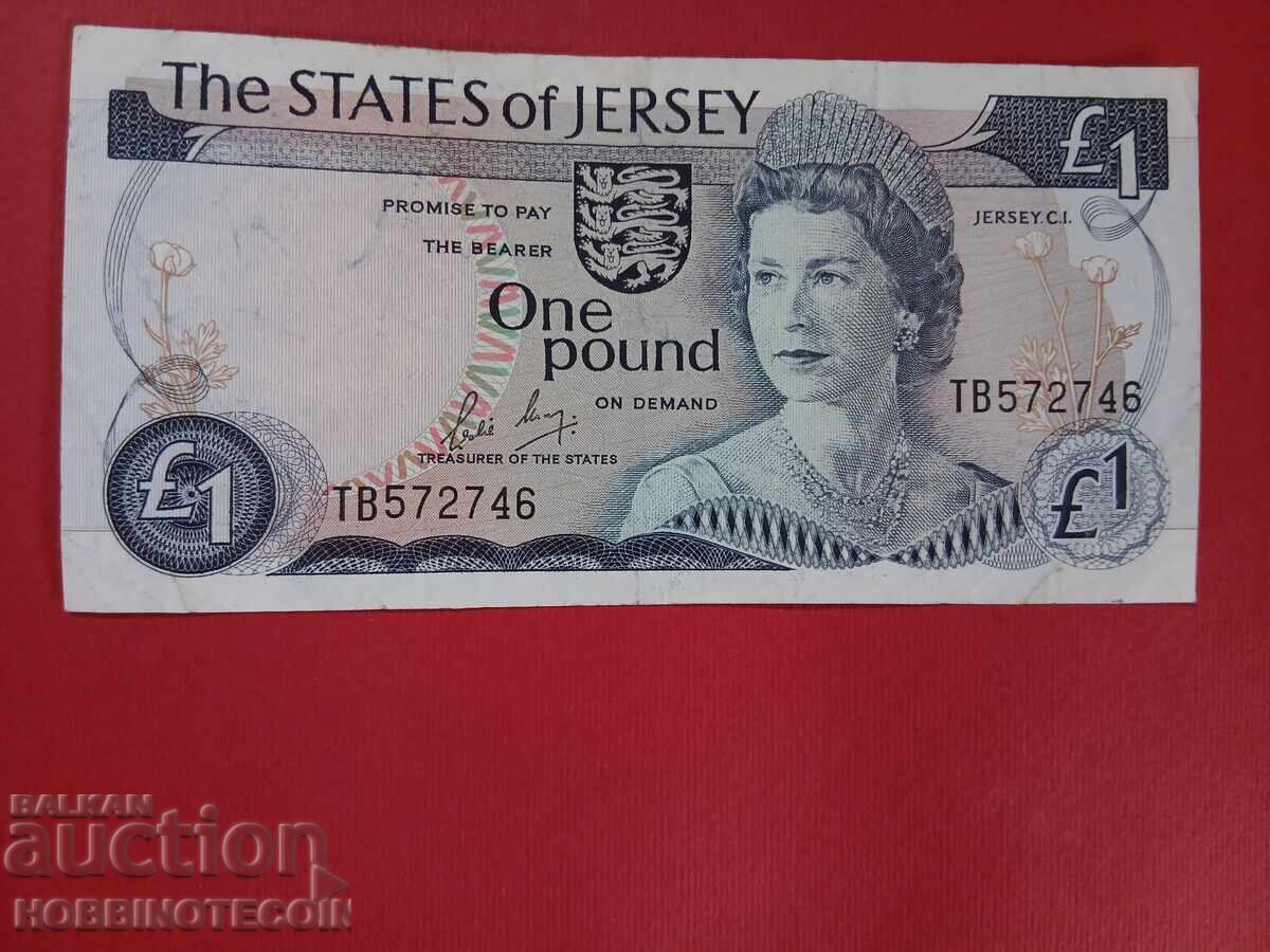 JERSEY JERSEY 1 Pound issue 1985 JERSEY JERSEY 1 Pound issue 1985