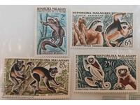 Clean Madagascar stamps monkeys 1961