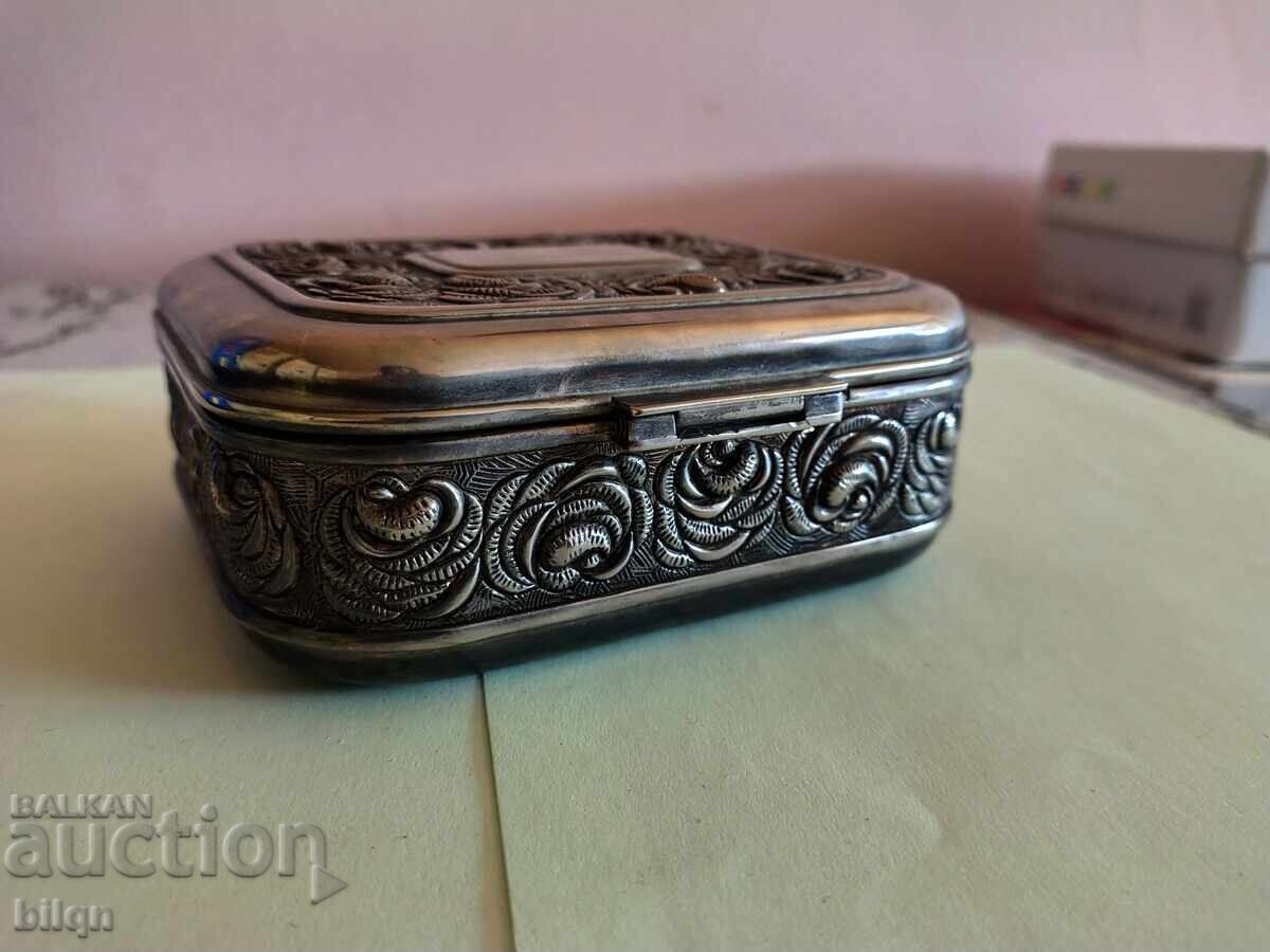 Υπέροχο παλιό επάργυρο κουτί κοσμημάτων - 5