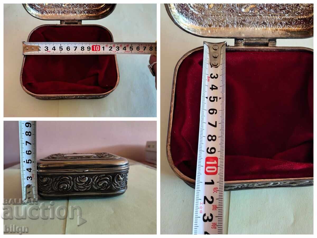 Υπέροχο παλιό επάργυρο κουτί κοσμημάτων - 7