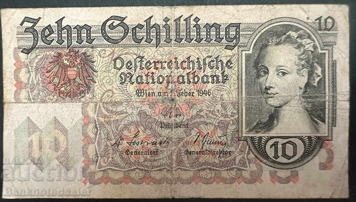 Austria 10 Schilling 1946 Pick 122