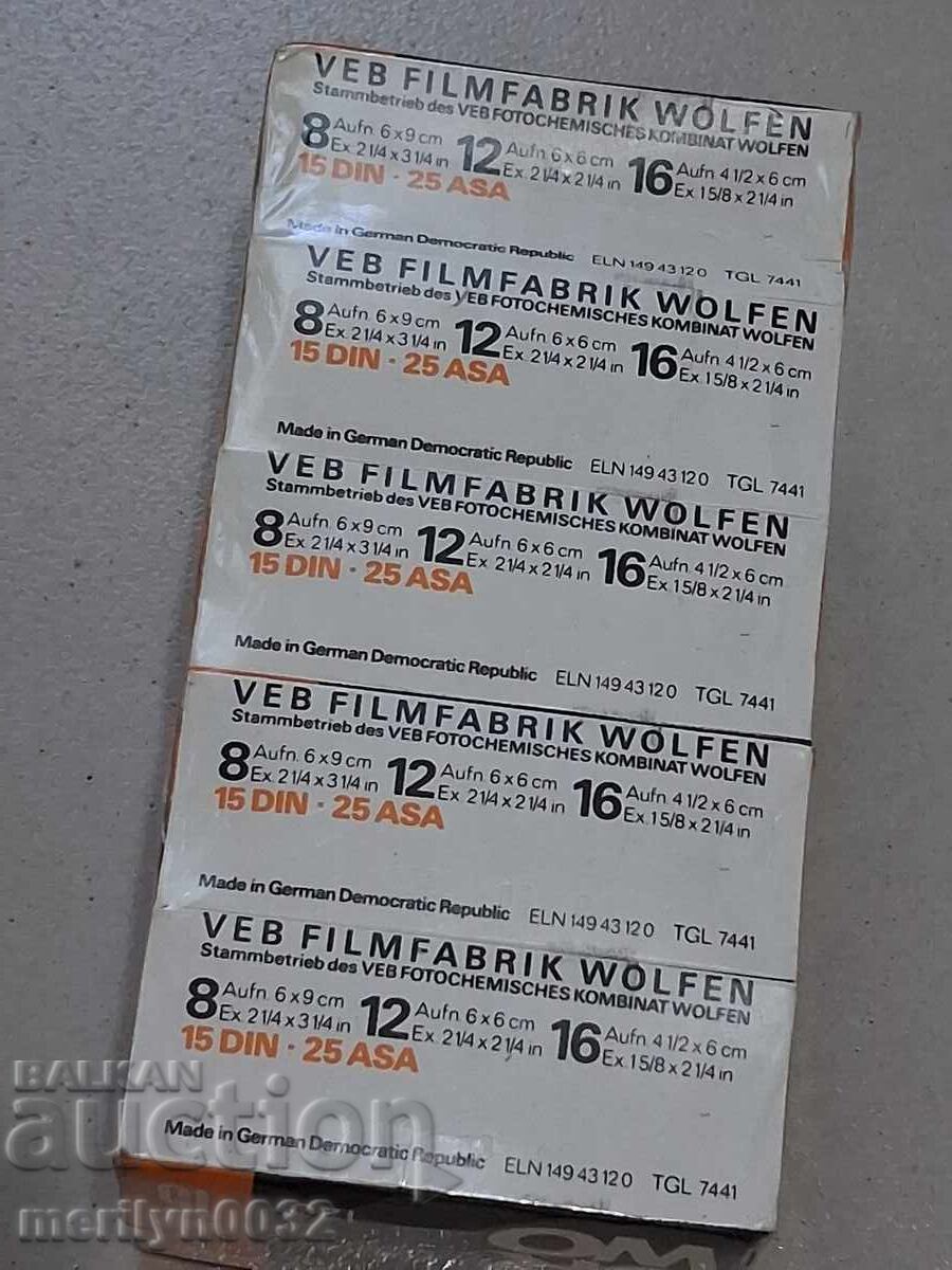 Delivery of ORWO GDR Photo Film, GDR, Brand New, UNUSED Film, 10 pcs
