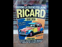 Metal sign car Ricard colorful advertising car Citroen gothic