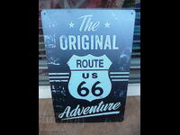 Placă metalică The Original Route 66 Drumul aventurilor