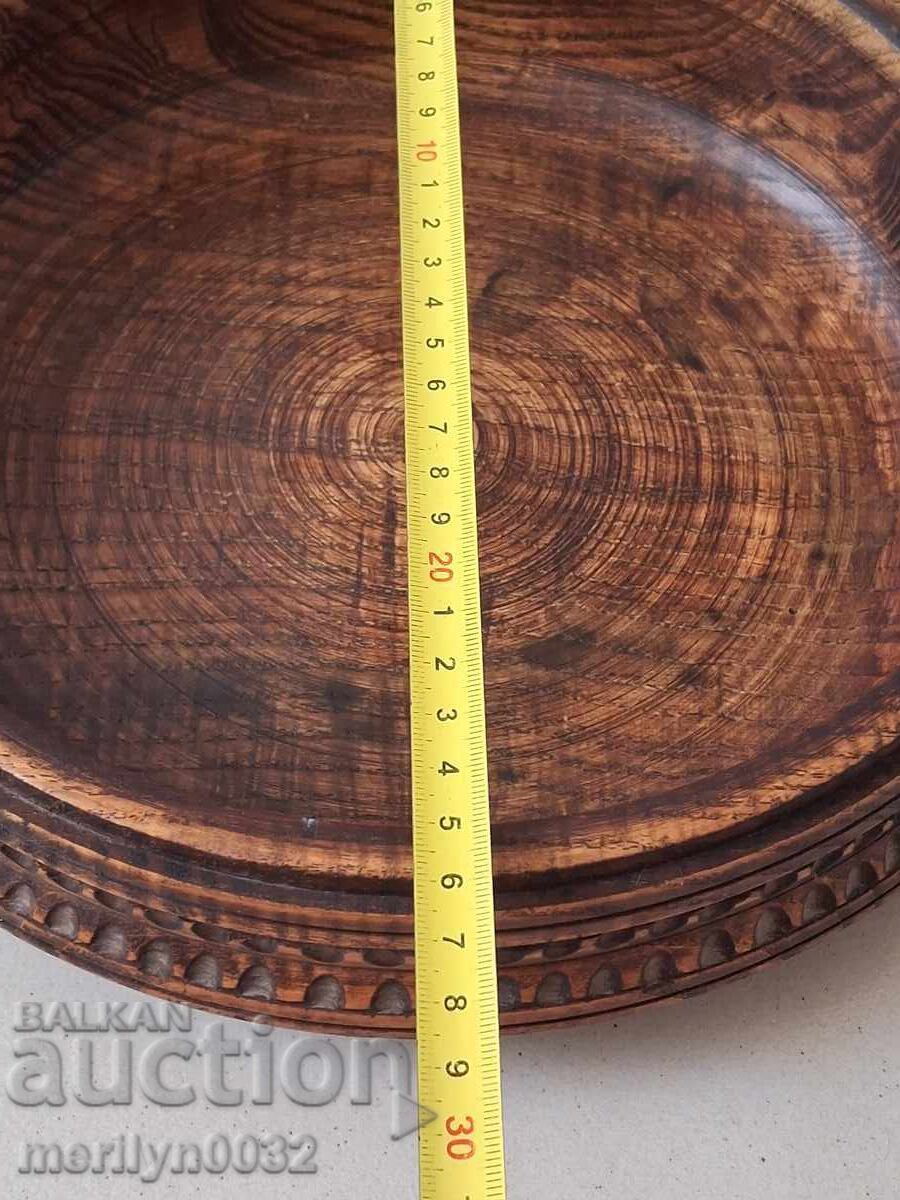 Delivery of Carved fruit bowl from walnut, wooden vessel, wood carving