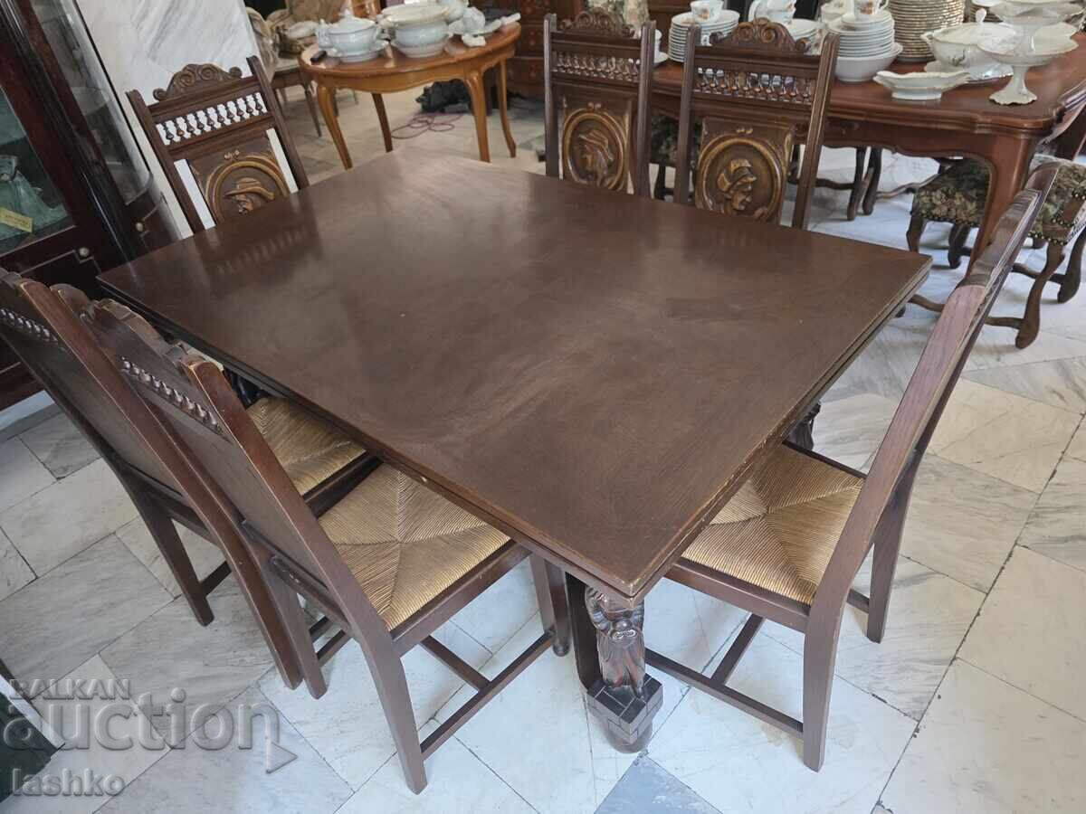 Dining table with 6 chairs with price 1799.00 BGN | € 919.81 Dining table with 6 chairs with price 1799.00 BGN | € 919.81