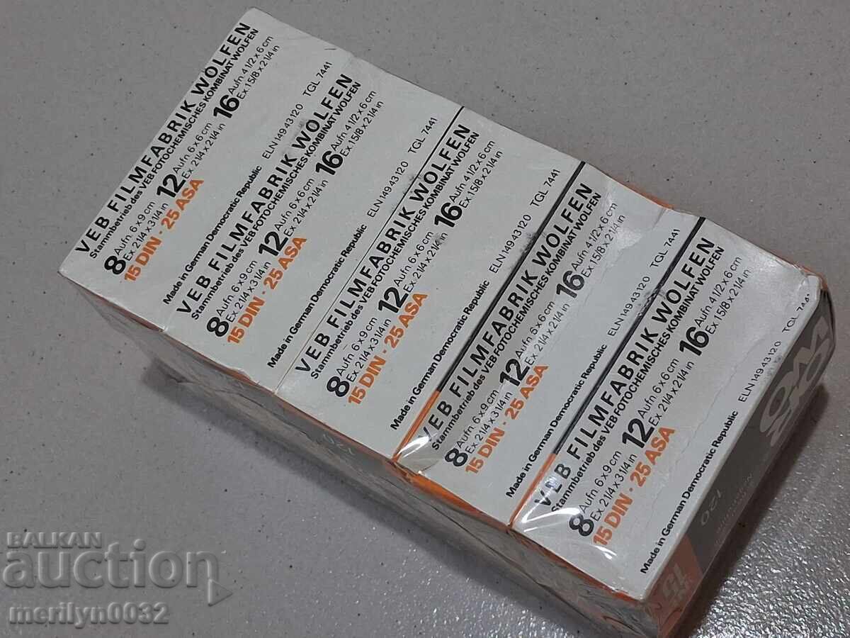 Auction  ORWO GDR Photo Film, GDR, Brand New, UNUSED Film, 10 pcs