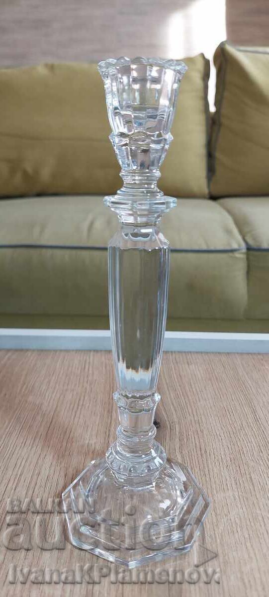 Glass candlestick for connoisseurs, height 23cm with price € 15.00 | 29.34 BGN Glass candlestick for connoisseurs, height 23cm with price € 15.00 | 29.34 BGN