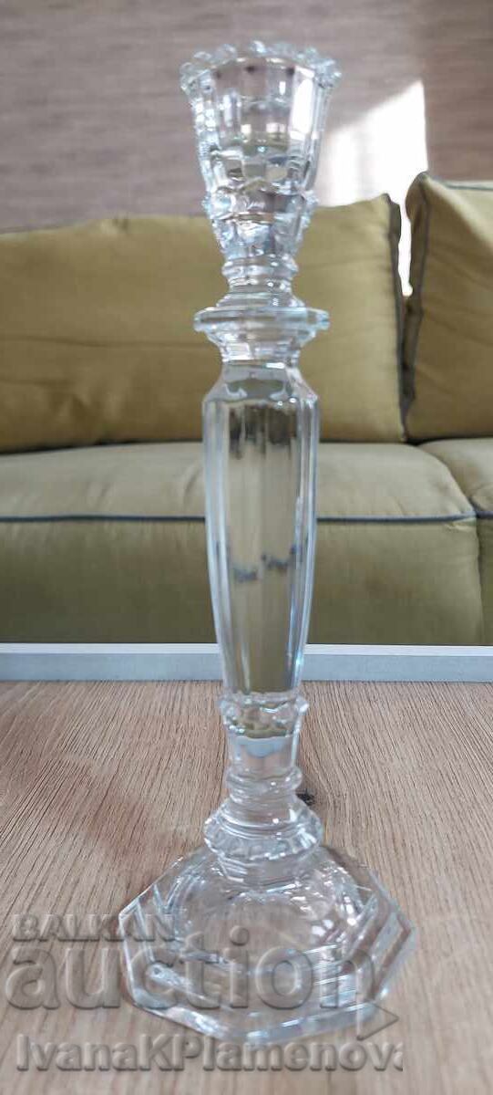 Delivery of Glass candlestick for connoisseurs, height 23cm Delivery of Glass candlestick for connoisseurs, height 23cm
