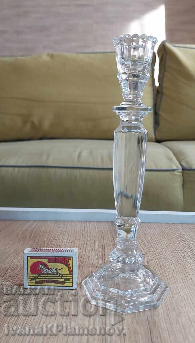Glass candlestick for connoisseurs, height 23cm - 6 Glass candlestick for connoisseurs, height 23cm - 6