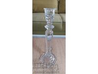Glass candlestick for connoisseurs, height 23cm