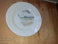 Farfurie mare - porțelan bulgăresc - 1 buc. cu pești