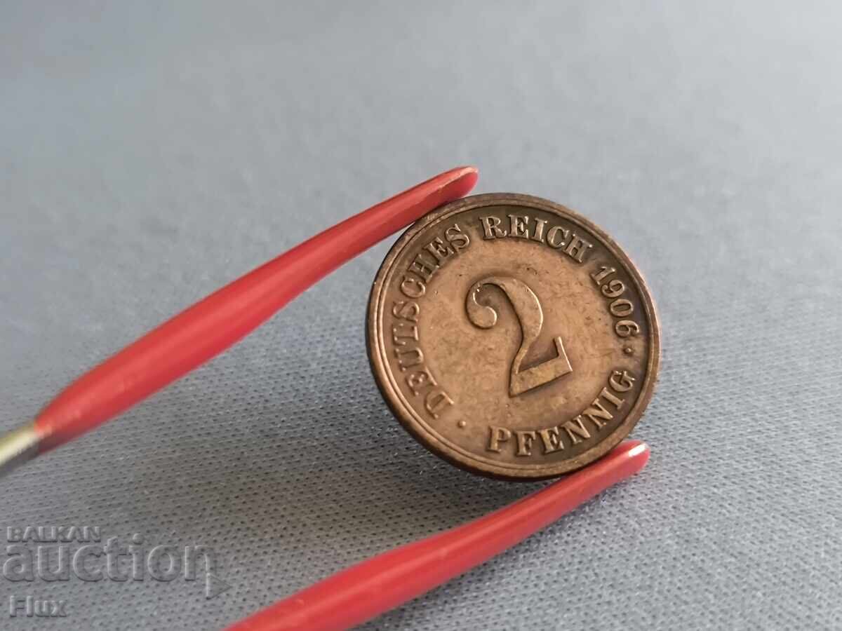 Κέρμα Ράιχ - Γερμανία - 2 pfennig | 1906; E-σειρά Κέρμα Ράιχ - Γερμανία - 2 pfennig | 1906; E-σειρά