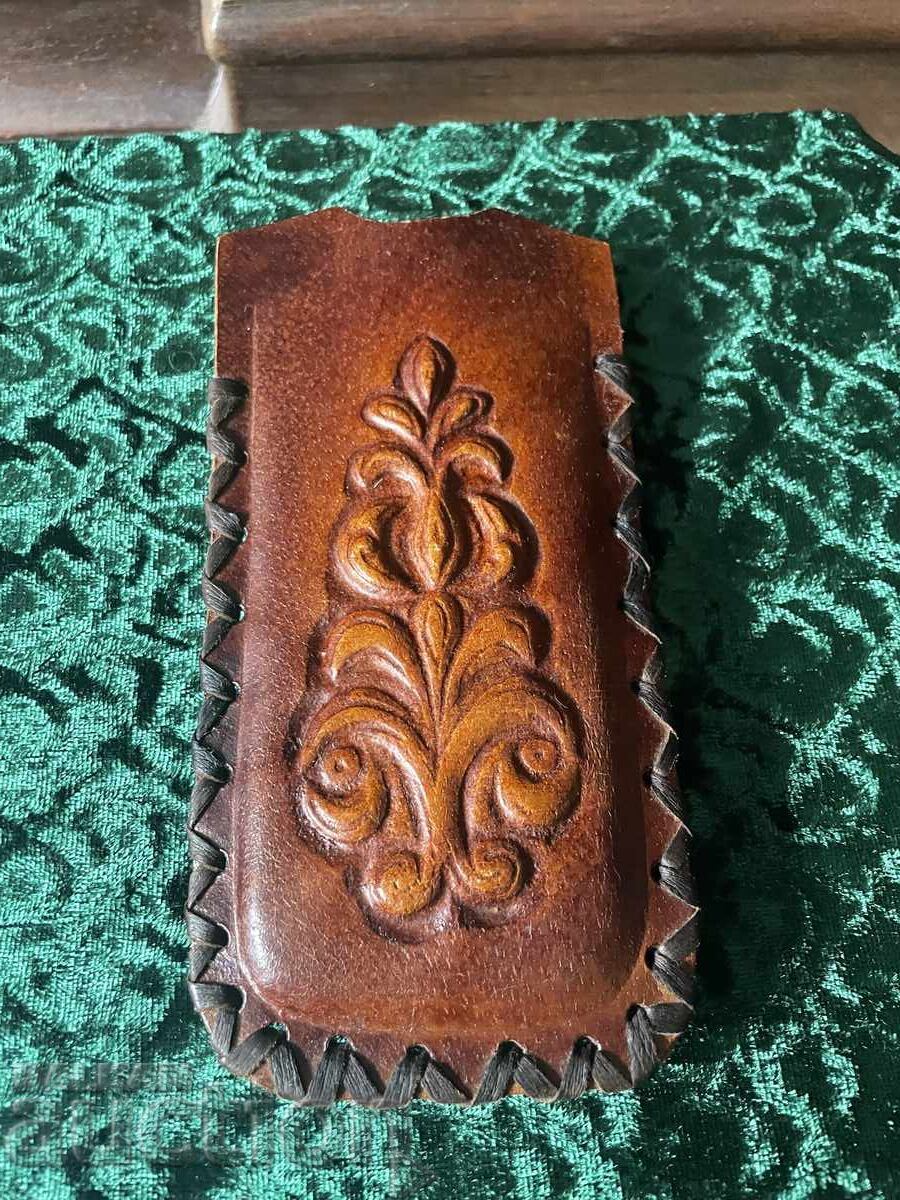 Калъф за очила-кожа,17/8 см