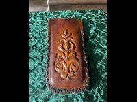 Toc pentru ochelari - piele, 17/8 cm