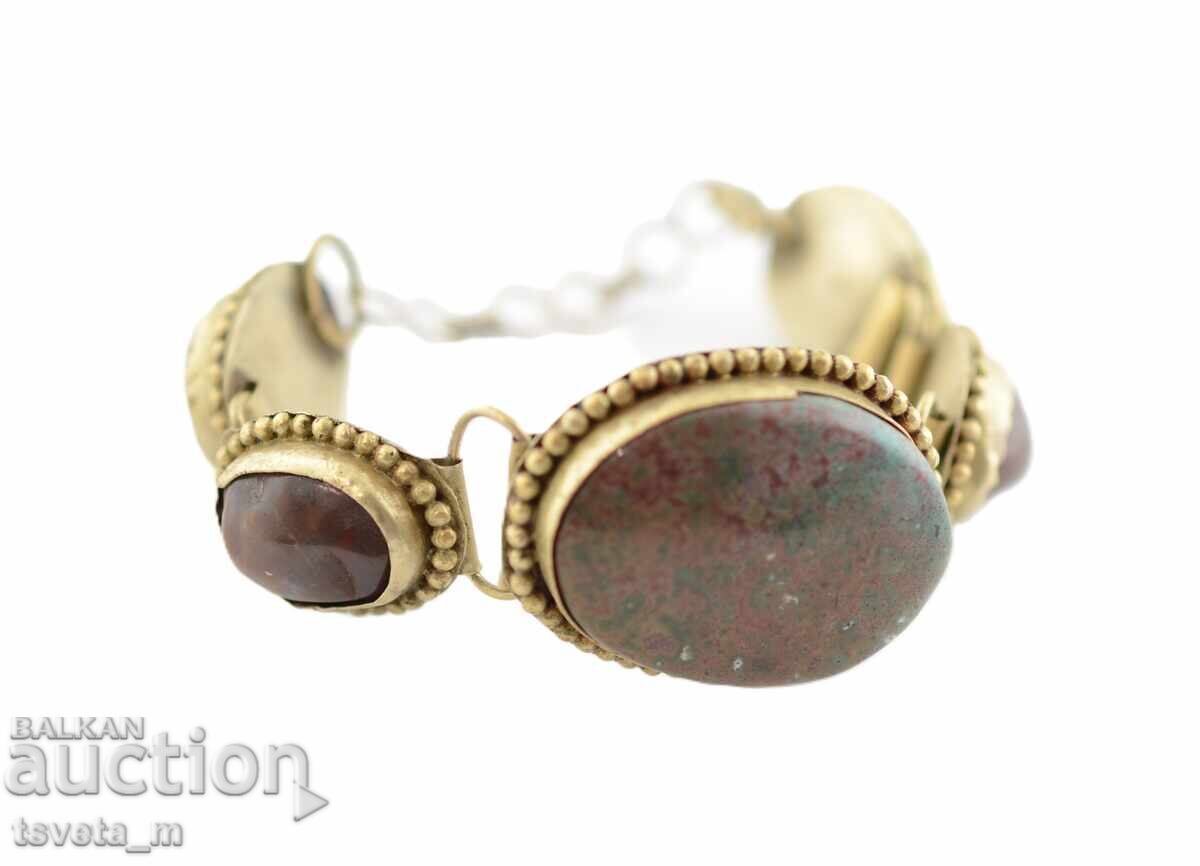 Παράδοση Γυναικείο βραχιόλι με φυσικά πετράδια Παράδοση Γυναικείο βραχιόλι με φυσικά πετράδια