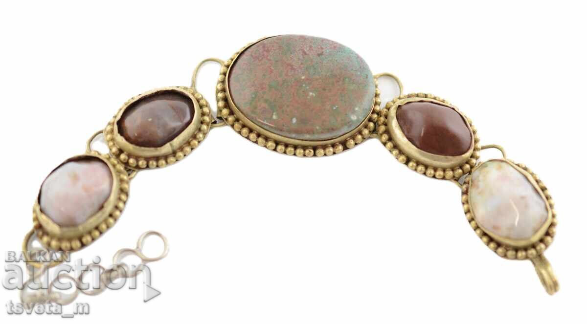 Γυναικείο βραχιόλι με φυσικά πετράδια Γυναικείο βραχιόλι με φυσικά πετράδια