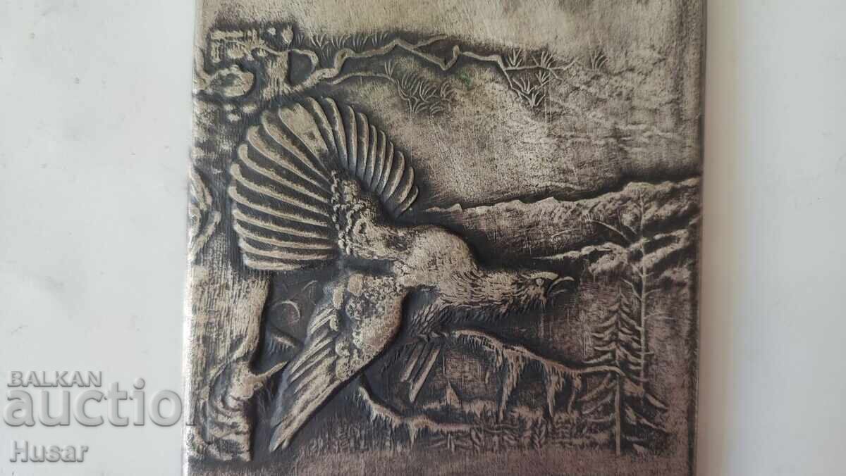 Melchior, hunting scene, box lid, markings