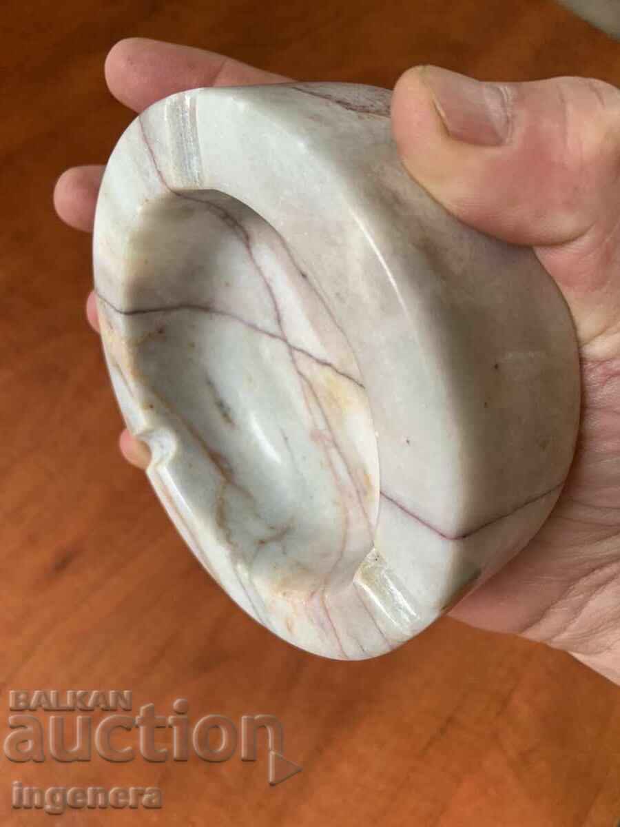 Ashtray made of natural marble from the USSR - 5