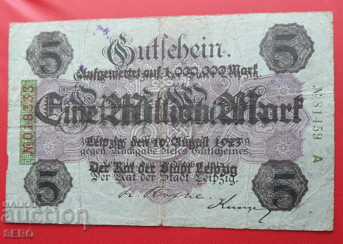 Banknote - Germany - Saxony - Leipzig - 1,000,000 Mark 1923