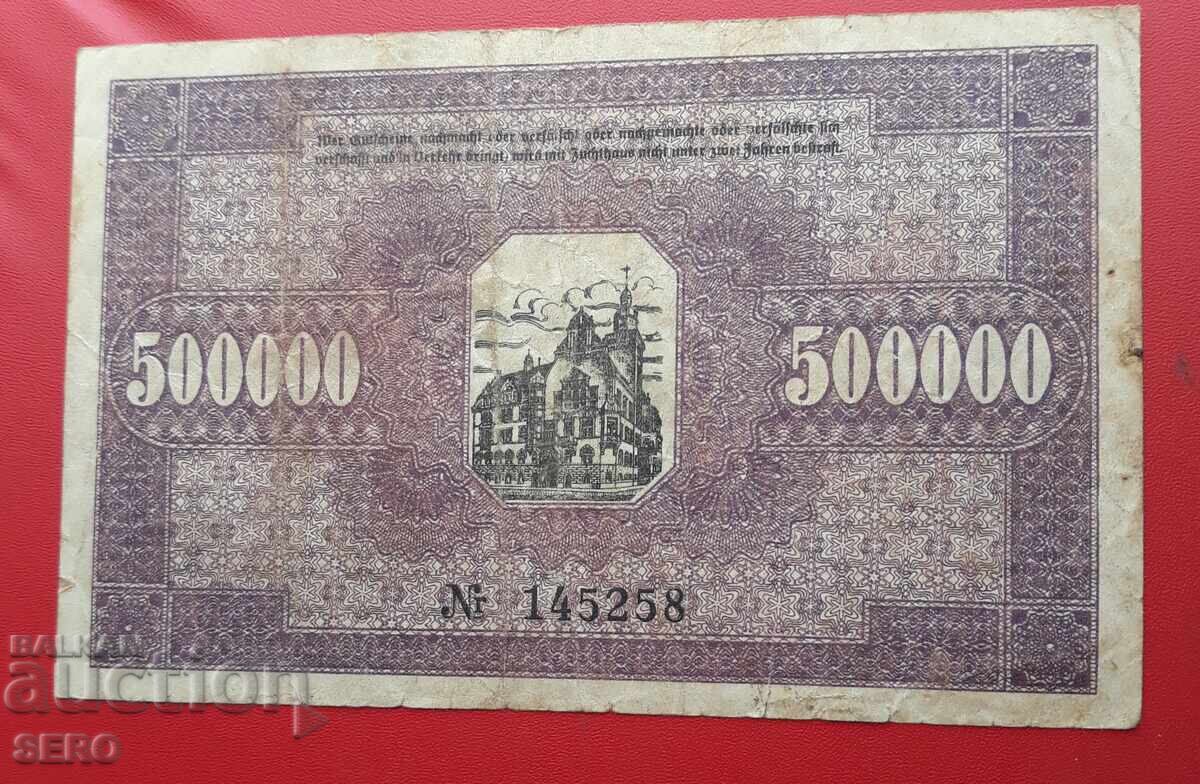 Banknote - Germany - Saxony - Werdau - 500,000 Mark 1923 with price 5.00 BGN | € 2.56 Banknote - Germany - Saxony - Werdau - 500,000 Mark 1923 with price 5.00 BGN | € 2.56