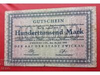 Banknote - Germany - Saxony - Zwickau - 100,000 Mark 1923