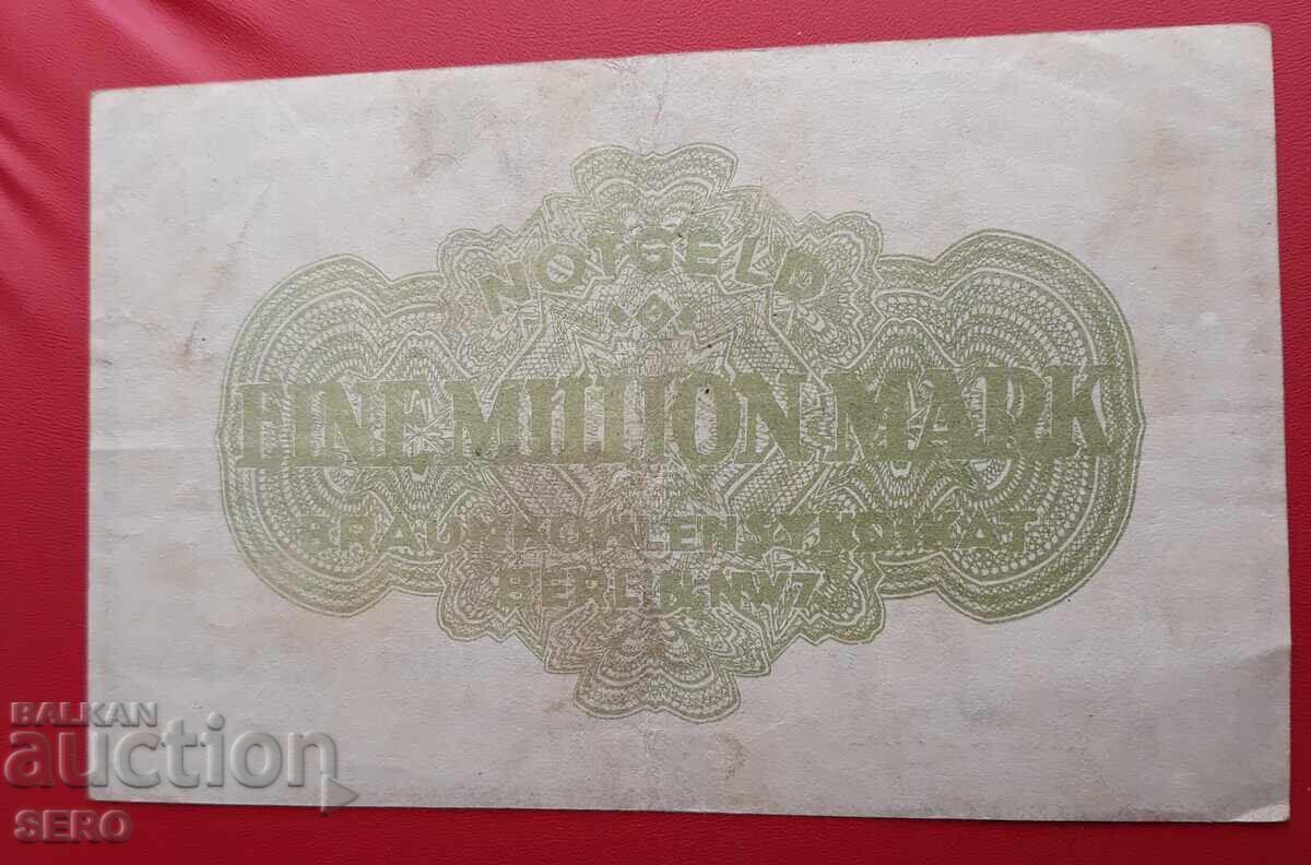 Banknote - Germany - Prussia - Berlin - 1 Million Mark 1923 with price 5.00 BGN | € 2.56 Banknote - Germany - Prussia - Berlin - 1 Million Mark 1923 with price 5.00 BGN | € 2.56