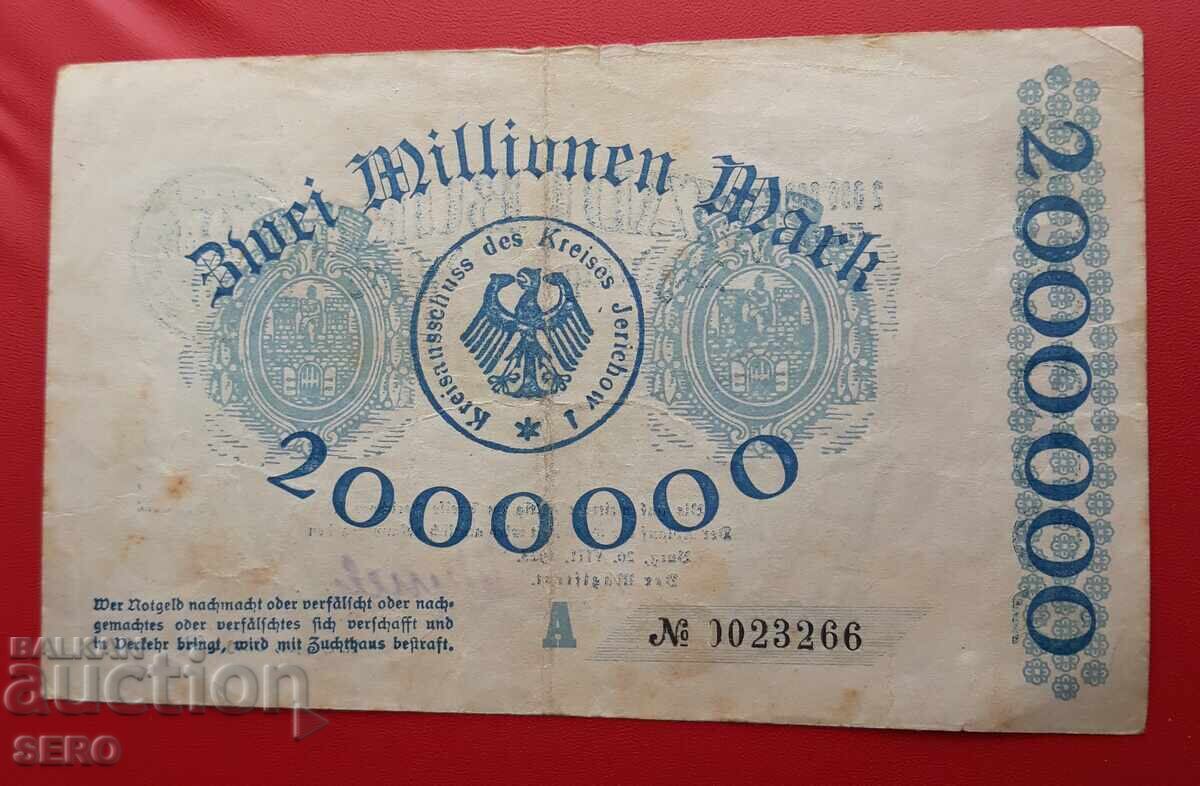 Banknote - Germany - Schleswig-Holstein - Burg - 2,000,000 m. 1923 Banknote - Germany - Schleswig-Holstein - Burg - 2,000,000 m. 1923