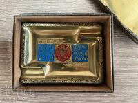 Винтидж комплект пепелници с герба на Чехословакия