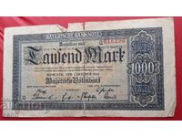 Banknote - Germany - Bavaria - Munich - 1000 Mark 1922 - torn