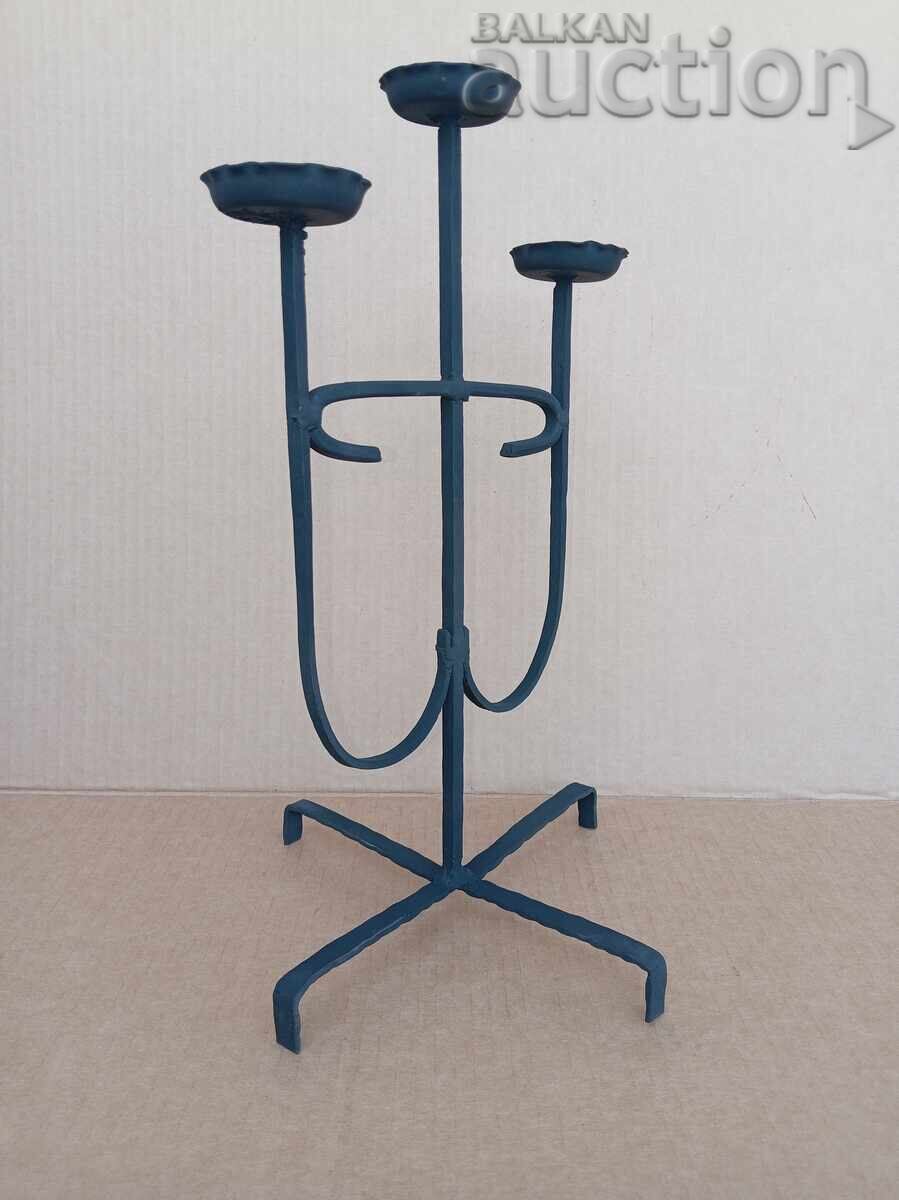 Αντίκα ρετρό βίντατζ κηροπήγιο τριάδα με τιμή 31.00 BGN | € 15.85