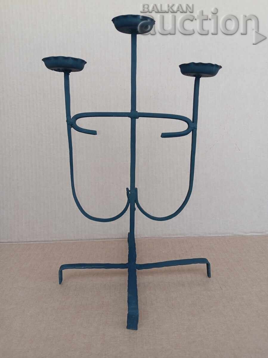 Παράδοση Αντίκα ρετρό βίντατζ κηροπήγιο τριάδα