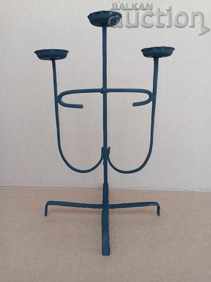 Αντίκα ρετρό βίντατζ κηροπήγιο τριάδα