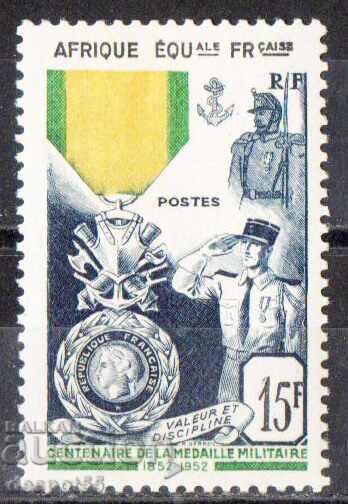 1952. Γαλλική Ισημερινή Αφρική. 100η Επέτειος του Στρατιωτικού Μεταλλίου