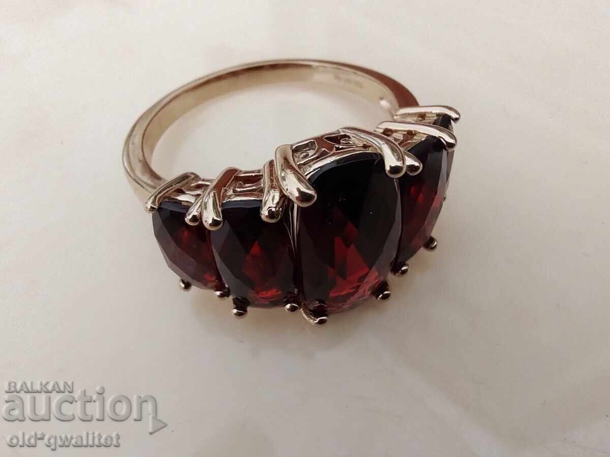 INEL ARGINT naturală: Granat ARGINT 925 AURIT cu preț 297.00 BGN | € 151.85 INEL ARGINT naturală: Granat ARGINT 925 AURIT cu preț 297.00 BGN | € 151.85